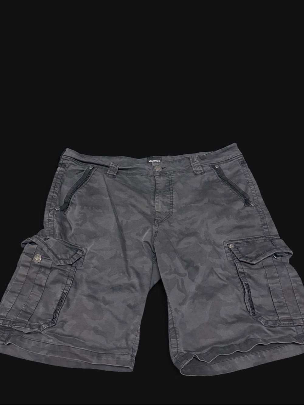 Affliction Men's Charcoal Camo Cargo Shorts